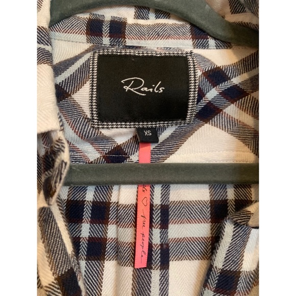 Rails for Free People Cap Sleeve Plaid Buttondown - Picture 5 of 5